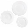BRANDANI Queen Servizio Tavola Piatti Set 18 Pezzi Bianco New Bone
