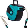DURHAND Avvolgitubo Orientabile a Parete con cassetta, Antigelo Multispray, 15m, Verde e Nero