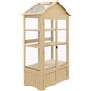 Outsunny Serra con Scaffale, Finestra sul Tetto, Porta con Serratura, Acrilico, Telaio in Legno di Pino, 100 x 56,5 x 178 cm