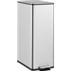 HOMCOM Cestino Spazzatura Pattumiera a Pedale 20L 21.5x37.2x57 cm Argento | Aosom Italy