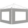 Outsunny Lotto di 2 laterali per tenda, gazebo 295x195 cm, Pareti di ricambio in tessuto per pergola da 6x3 o 3x3 m, grigio