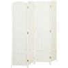 HOMCOM Paravento interno in legno 4 pannelli 160 x 170 cm separatore d'ambiente pieghevole per soggiorno, camera da letto, bianco