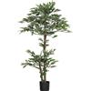 Outsunny Albero Artificiale Pianta Artificiale ficus Altezza 1,5 m Tronco Ramificazioni Rampicanti Lichen Foglie Grande realismo Vaso Incluso