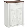 HOMCOM Mobile da sala da pranzo buffet multi-rangements 2 ante con ripiano regolabile 1 cassetto, dim. 60L x 30P x 87,5H cm