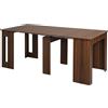 HOMCOM Tavolo da Pranzo Pieghevole Tavolo da Pranzo Allungabile Tavolo da Pranzo, mobile, design moderno, 180cm x 85cm x 75cm, Marrone