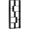 HOMCOM Libreria a zig zag Design Contemporaneo 70L x 24P x 178H cm Pannelli di Particelle nero