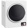 HOMCOM Asciugatrice Elettrica Portatile 850W, capacità 33L e 4 modalità di funzionamento, acciaio inossidabile, 49x40,5x60cm, bianco | Aosom Italy
