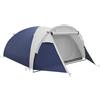 Outsunny Tenda da campeggio 3/4 persone a cupola leggera e ventilata con porte con zip 320 x 240 x 130 cm blu scuro grigio chiaro