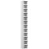 HOMCOM Mobile Libreria Porta CD a 12 Ripiani per 204 CD, in MDF e Truciolato, 21x20x175 cm, Bianco | Aosom Italy