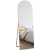 HOMCOM Specchio in figura intera 50 x 150 cm specchio da terra grande specchio da parete senza cornice per soggiorno, tono dorato