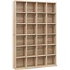HOMCOM Mobile Porta CD con Ripiani Regolabili per 456 CD o 336 DVD, 24 Scomparti, 89x20x130.5 cm, Legno | Aosom Italy