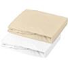 domiva Set di 2 lenzuola in jersey, 60 x 120 cm, colore: bianco