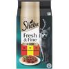 SHEBA Fresh & Fine sacchetti 6x50 g cibo umido per gatti in salsa con manzo, pollo, agnello