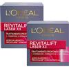 L'Oréal Paris Crema Viso Giorno Revitalift Laser X3, Azione AntiRughe Anti-Età con Acido Ialuronico e Pro-Xylane, 50 ml, Confezione da 2