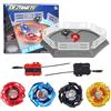 DEZAWRTY Gyro X Stadium Arena Set dotato di binario di accelerazione X - 4 Trottola, 2 lanciatori e stadio, arena da combattimento per bambini dai 6 anni in su, giocattolo da combattimento per ragazzi, Grigio