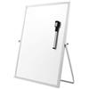 STOBOK Lavagna magnetica cancellabile a secco con supporto - Lavagna bianca magnetica per la scrivania dei bambini, lavagnetta biadesiva, 27,9 x 35,6 cm