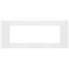 ECOVA PLACCA TECNOPOLIMERI BIANCA 7 POSTI VP42 COMPATIBILE VIMAR PLANA VP42-P7-ECO27313