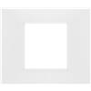 ECOVA PLACCA TECNOPOLIMERI BIANCA 2 POSTI VP42 COMPATIBILE VIMAR PLANA VP42-P2-ECO27259