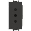 ECOVA PRESA 10A P10 NERO VP42 COMPATIBILE VIMAR PLANA VP42-MN-ECO27203