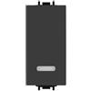 ECOVA DEVIATORE UNIPOLARE SPIA NERO VP42 COMPATIBILE VIMAR PLANA VP42-MN-ECO27238