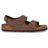 BIRKENSTOCK Milano Sandalo In Pelle Mocca - Uomo - Mocca