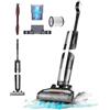 Avilia Lavapavimenti Lava, Aspira e Asciuga tutti i tipi di pavimenti con Doppia Tanica 0.6L Acqua Pulita e 0.8L Sporca, con Display Led e Sensori per il Grado di Sporco in Omaggio Staffa di Supporto