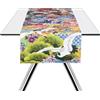 Excelsa Kimono Runner da Tavolo, 100% Cotone, Cm. 45 x 140, Decoro Orientale