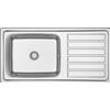 Apell Lavello Cucina 1 Vasca Incasso con Gocciolatoio Sx Larghezza 98 cm Materiale Acciaio Inox colore Inox - ID1001ILBC