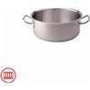 Agnelli Acciaio Inox Casseruola Bassa Induzione Con Due Maniglie