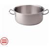 Agnelli Acciaio Inox Casseruola Bassa Induzione Con Due Maniglie