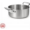 Agnelli Alu-Inox 3-ply Casseruola Bassa Induzione Con Due Maniglie In AluInox