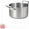 Agnelli Alu-Inox 3-ply Casseruola Alta Induzione Con Due Maniglie In AluInox