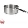 Agnelli Alu-Inox 3-ply Casseruola Bassa Induzione Con Manico Tubolare In AluInox Satinato