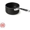 Agnelli AlBlack 1907 Casseruola Alta Induzione In Alluminio Antiaderente 5mm Con Manico Inox