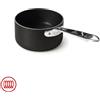 Agnelli AlBlack 1907 Casseruola Alta Induzione In Alluminio Antiaderente 5mm Con Manico Inox