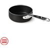 Agnelli AlBlack 1907 Casseruola Bassa Induzione In Alluminio Antiaderente 5mm Con Manico Inox