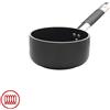 Agnelli AlBlack Casseruola Alta Induzione In Alluminio Antiaderente 5mm Con Manico Cool Inox