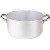 Agnelli Alluminio 3mm Professionale Casseruola Alta Con 2 Maniglie Inox