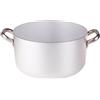 Agnelli Alluminio 3mm Professionale Casseruola Alta Con 2 Maniglie Inox