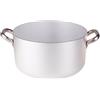 Agnelli Alluminio 3mm Professionale Casseruola Alta Con 2 Maniglie Inox