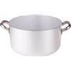 Agnelli Alluminio 3mm Professionale Casseruola Alta Con 2 Maniglie Inox