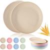 Happybase Piatti piani da 20,3 cm, leggeri, infrangibili, confezione da 8 piatti in plastica extra large, lavabili in lavastoviglie, adatti al microonde, per dessert, pizza, pasta, pane, snack,