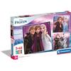 Clementoni - 25306 - Supercolor Puzzle - Disney Frozen - 3x48 Pezzi (Include 3 Puzzle Da 48 Pezzi) - Puzzle Bambini 5 Anni, Puzzle Cartoni Animati, Made In Italy