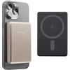 Intenso MW10000 Power Bank Magnetico 10000mAh - MagSafe, Wireless Charging 15W, USB-C PD 20W, per iPhone e Android - Testato in Germania - Champagne