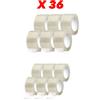 36 ROTOLI DI SCOTCH TRASPARENTE 48X132M IMBALLAGGIO SCOTCH NASTRO ADESIVO INODORE