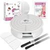Wenburg Facile da Usare Piatto girevole per torte - Set Decorazioni Torte - Palette Angolari, Raschietto da Pasticceria, Base per Torte, e-book - Qualità Affidabile (Piatti per Torte Set Chef)