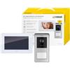 Vimar K42910 Kit videocitofono monofamiliare da parete con con tastiera capacitiva, alimentatore multispina, targa audiovideo RFID, staffe per fissaggio, tradizionale