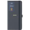BusyB Busy B 2026 Slim Weekly Planner Diary with Charcoal Faux Leather Cover - Compact Design Pocket Diary, Week to View Layout, Notes Pages & Storage Pocket - Handbag-Sized Journal for Organisation