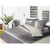 CALITEX - Parure da 3 Pezzi, 240 x 220 cm, Motivo: Bloom, 100 pourcent_Cotone, Grigio, 240 x 220 cm