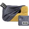 Lumaland Telo di protezione dalle intemperie - Copertura per poltrona modulare impermeabile | Protezione antipioggia e solare per mobili da giardino, Grigio, 100x76x75 cm